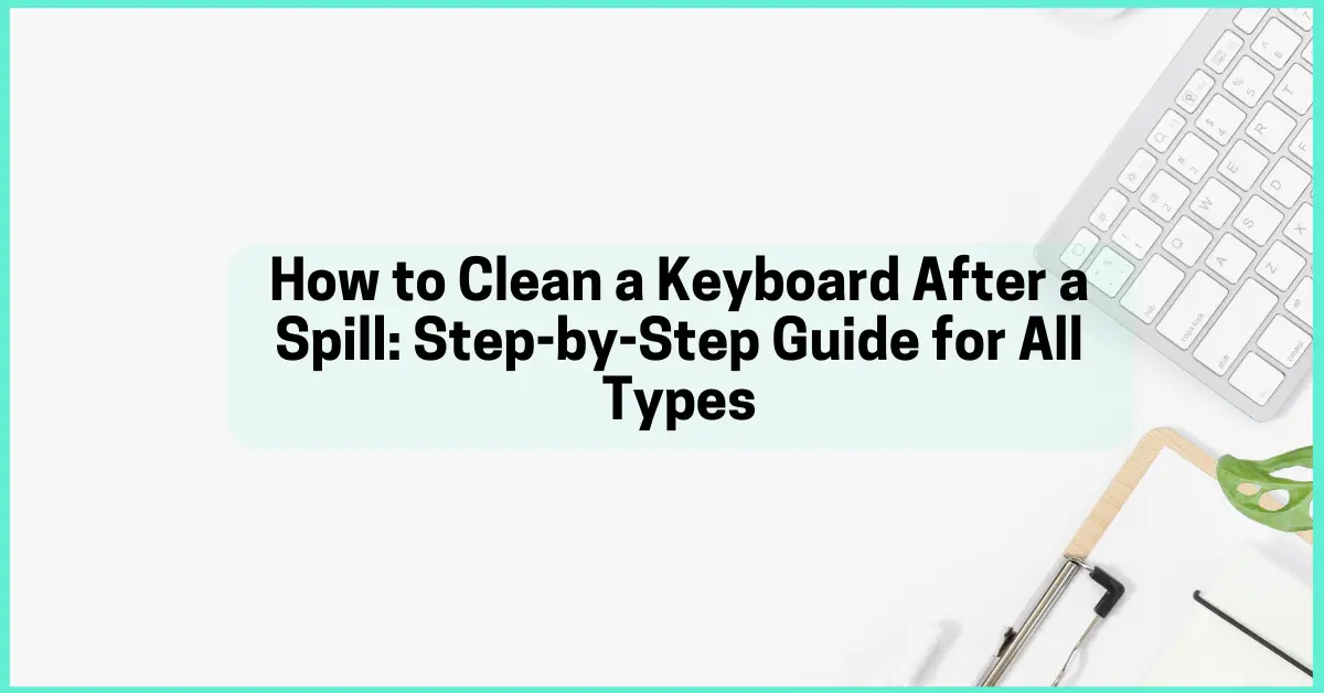 How to Clean a Keyboard After a Spill: Step-by-Step Guide for All Types